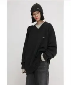 maisonprince Oversized Vneck cotton knit