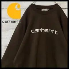 【大人気デザイン】カーハート☆刺繍ビッグロゴ オーバーサイズ プルオーバー XL