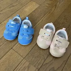 ベビーシューズ 12.5cm 青とピンクのセット