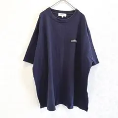 モノマート　 ボックスロゴプリント　ネイビー Tシャツ 半袖　メンズ　Lサイズ
