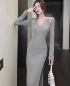 韓国風ワンピース タイトワンピース ワンピース