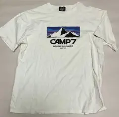CAMP7 キャンプセブン ロゴプリント Tシャツ Lサイズ USED
