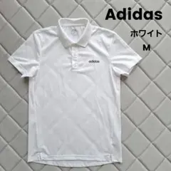 Adidas 吸湿速乾 半袖ポロシャツ 白 M【AD01】