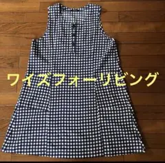 Y's for living ストライプエプロンドレス　 エプロンスカート シャンブレートロ エプロンスカート｜Y's for living +fabric