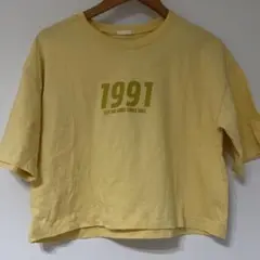イエロー クロップドTシャツ 1991