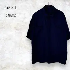 美品✨【ヴィンテージ】半袖シャツ　ポケット　七分袖　トップス　メンズ　L