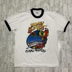 【USA製】SCREEN STAR リンガーTシャツ 古着白鳥　L