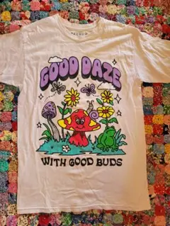USA 古着 PACUN カラフルTシャツ Mサイズ ベージュ