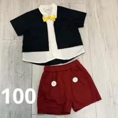 新品　しまむら　リトシー ミッキーマウス なりきり　セットアップ　 100サイズ