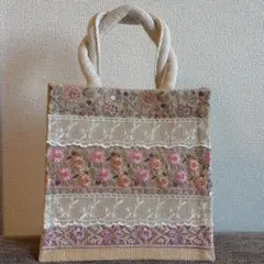 インド刺繍ミニジュードバッグ