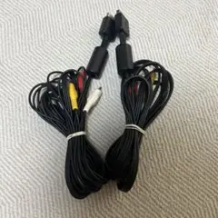 PS3 PS2 PS 対応 ステレオ AVケーブル プレステ ゲーム 2本セット