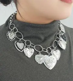 ♡新品✨グランジ ハートチェーンネックレス