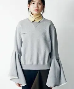 Facetasm ファセッタズム 袖フレア トレーナー 黒