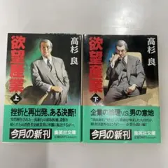 欲望産業 上下巻 高杉良