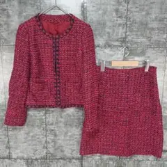 アナイ 【36】【完売品】ANAYI ノーカラージャケット 上下セット ツィード