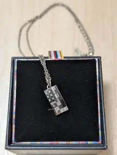 Paul Smith シルバー ネックレス(モザイク模様)