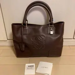 美品 LOEWE フスタ レザー バッグ アナグラム ギャンティカード付き