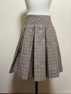 2579◆BURBERRY BLACK LABELボックスプリーツスカート★36