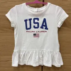Ralph Lauren USA Tシャツ 12M ホワイト