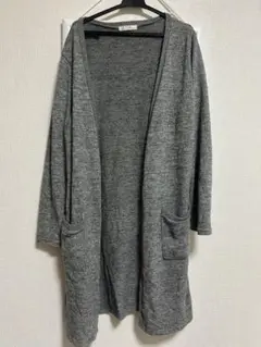 【匿名配送】【値下げ中】グレー カーディガン 長袖 ポケット付き
