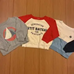 プチバトー スウェット3枚セット 3ans/95cm, 4ans/104cm