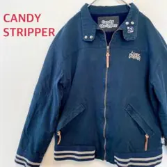 CANDY STRIPPER ブルゾン ネイビー 刺繍ロゴ