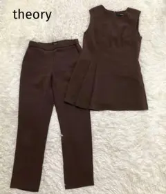 セオリー♡CLASSIC CREPE セットアップ　パンツ　ノースリーブ