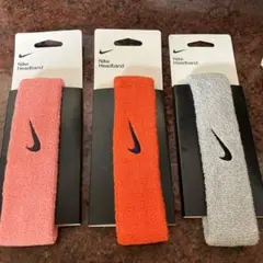 新品　NIKE スポーツアクセサリー ヘッドバンド オレンジ・ピンク・グレー
