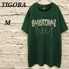 R5036 ティゴラ 【M】 半袖Tシャツ バスケット プリント グリーン