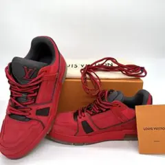 ルイヴィトン LOUIS VUITTON トレイナー スニーカー サイズ7 赤