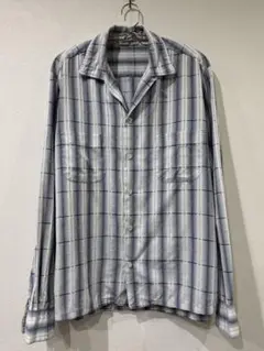 60s ombre stripe check shirt