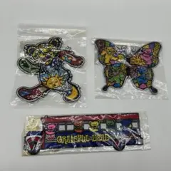 グレイトフルデッドベア　ワッペン　パッチ　チョウ　バス