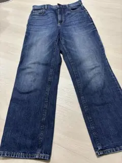 gu GU ハイウエストストレートジーンズ　L ハイウエストデニム　66BLUE