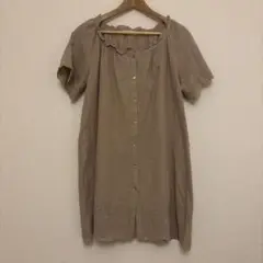 刺繍入りベージュチュニック