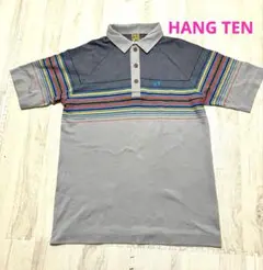 HANG TEN ハンテン　半袖ポロシャツ　グレー　７０年代　ビンテージ　稀少