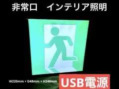 非常口　USB電源　インテリア照明　誘導灯