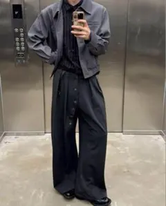 Marina Yee ストライプ ワイドパンツ | ブラック | FARFETCH JP