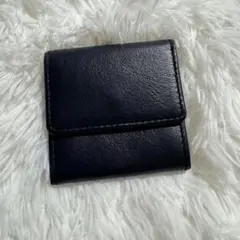 新品未使用✨ ビジネスレザーファクトリー ボックスコインケース ブラックネイビー