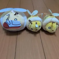 蜂のキャラクターぬいぐるみ3体セット