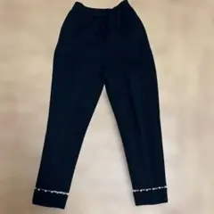【プロフ確認】 Rene ルネ　裾パール イージーパンツ ウエストゴム ルネ Rene テーパードパンツ スラックス イージー ウエストゴム