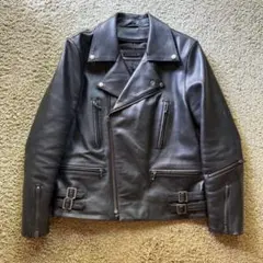 liugoo leathers ライダース　ダブル　ロンジャン　ブラック　L