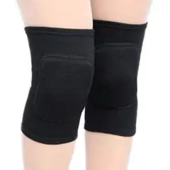 【スポーツなど】膝サポーター Mサイズ 黒スポーツ バレー 膝あて クッション