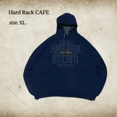 Hard Rock カフェ限定品ネイビーフーディパーカー希少XL海外限定F628