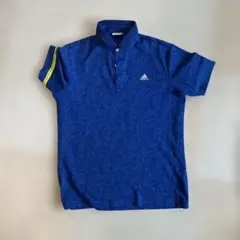 adidas 青柄ポロシャツ Lサイズ