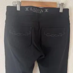 【未使用品】SOMETHING LADIVA ブラックデニム スリム Mサイズ