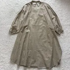 THE FACTORY サイドスリットワンピース　ドルマンスリーブ　コットン