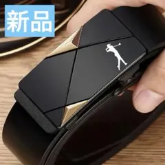 【新品未使用】メンズ ゴルフ ベルト 黒 ブラック 長さ調整可能【ゴルフウェア】