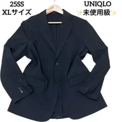 ✨未使用級✨UNIQLO 感動テーラードジャケット XL ブラック 躾糸 25年