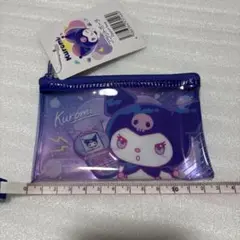 Kuromi 透明コインケース・ポーチ（小）紫 約8cm x 12cm サンリオ