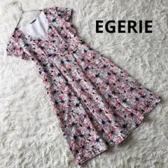 EGERIE エジェリ　フランス製　華やかな　総柄　花柄　ワンピース